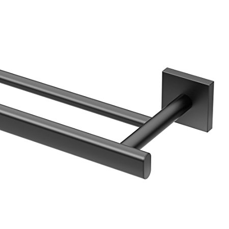 Gatco 4054MX Elevate Bathroom Double Towel Bar, 24-inch, Matte Black