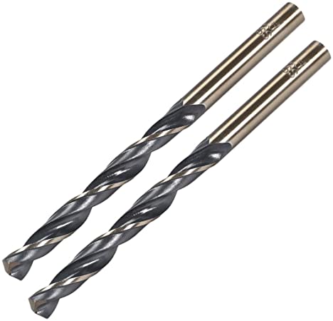 uxcell Reduced Shank Twist Drill Bits 6.5mm High Speed Steel 4341 with 6.5mm Shank 2 Pcs