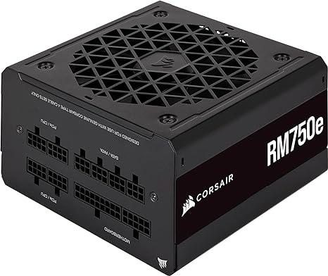 Corsair RM750e (2023) Fully Modular Low-Noise ATX Power Supply - ATX 3.0 & PCIe 5.0 Compliant - 105°C-Rated Capacitors - 80 Plus Gold Efficiency - Modern Standby Support - Black