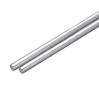 uxcell 2Pcs 1/2"(12mm) Dia Round Aluminum Rod, 12"(305mm) Long 6063 Aluminum Round Rod Solid Lathe Bar Stock for Industry Construction DIY Crafts