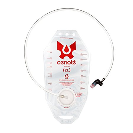 Cenote Hydration System Water Storage Bladder (1 Pack), Clear, BPA-Free and Phthalate-Free Water Bladder - Fits Most Backpacks and Hydration Pack Sleeves - Leak Free With High-Flow Bite Valve