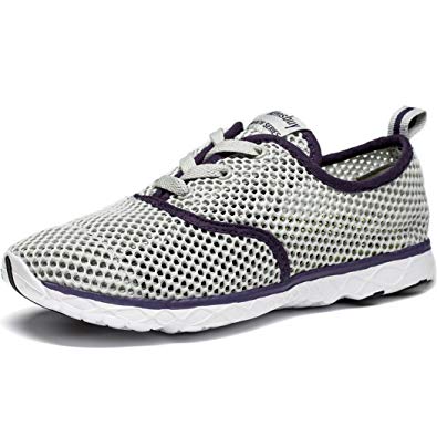 KENSBUY Women's Quick Drying Aqua Water Shoes Mesh Slip on Sneaker