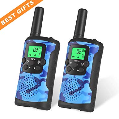 Best Christmas Kids Toys Gifts, 2019 Walkie Talkies for Kids, 3 Miles 22 Channel FRS Built in Flash Light 2 Way Radio, Gifts for 4 5 6 7 Year Old Girls and Boys