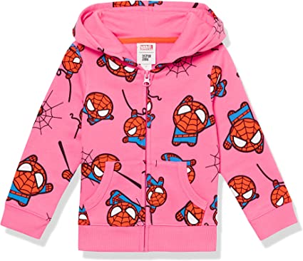 Spotted Zebra Disney | Marvel | Star Wars | Frozen | Princess Girls and Toddlers' Fleece Zip-Up Sweatshirt Hoodies