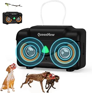 Anti Barking Device 50FT Range, Quiet Mini Ultrasonic Bark Control Device with Dual Speakers, 3 Modes Sonic Bark Deterrents for Large Small Dogs, Noiseless Bark Box Indoor Outdoor for Neighbor's Dog