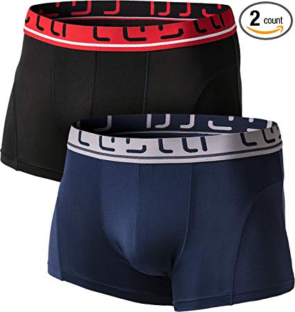 Tesla Men's Stretch 3" No-Fly Cool Dry Brief Underwear Trunk (2-Pack) MBU11/MBU04