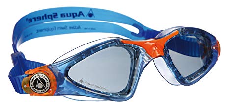 Aqua Sphere Kayenne Junior Goggles, Tinted Lens/Deep Blue Frame