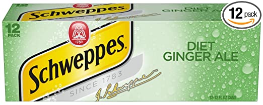 Schweppes Diet Ginger Ale -Fridgepack,12 Fl Oz (Pack of 12)