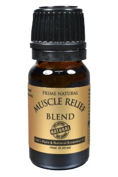 Muscle Relief Essential Oil Blend 10ml  033oz - 100 Natural Pure and Undiluted Premium Quality for Aromatherapy and Scents - Relieves Muscle Pain Spasms Stiffness Backache
