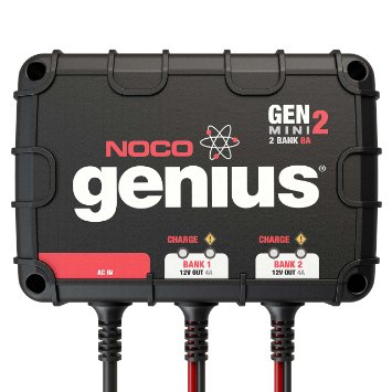 NOCO Genius GENM2 8 Amp 2-Bank Waterproof Smart On-Board Battery Charger