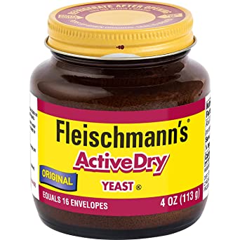 Fleischmann's Active Dry Yeast, The original active dry yeast, Equals 16 Envelopes, 4 oz Jar - 4 Pack