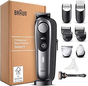 Braun Tondeuse À Barbe Professionnelle Series 9 BT9440, Tondeuse À Barbe Électrique