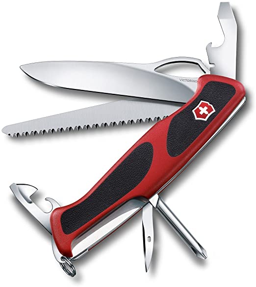 Victorinox Swiss Army Delemont Collection 130mm/5.1" Rangergrip 78 Pocket Tool, Red/Black