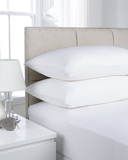 Hamilton McBride 68 Pick Polycotton Extra Deep White King Size Fitted Sheet (Pillowcases Sold Separately)