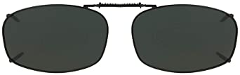 3 SOLAR SHIELD Clip-on Polarized Sunglasses Size 50 rec 5 Black Full Frame NEW