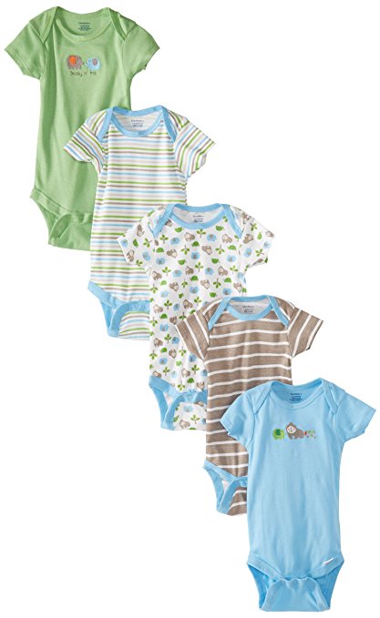 Gerber Baby Boys' 5 Pack Variety Bodysuits