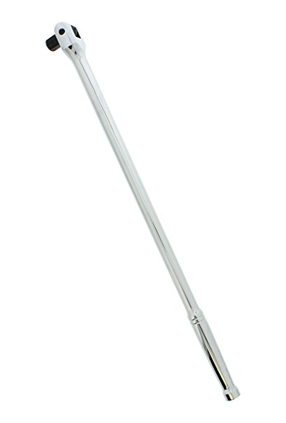 ABN Breaker Bar ½” x 18”, Durable Chrome Vanadium, 180-degree head rotation, Spring-loaded ball bearing