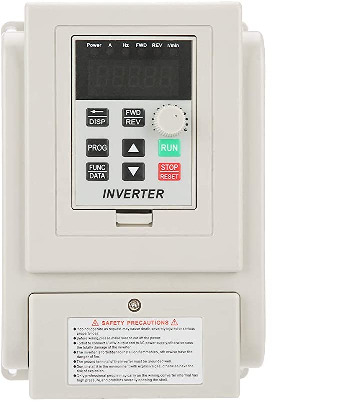 4.4 kW VFD Drive Inverter, 220V AC Single-Phase Variable Frequency Drive Inverter, Walfront VFD Speed Controller Inverter for 3-Phase Motor