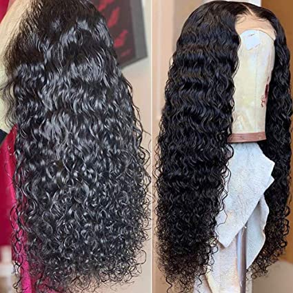 Arabella Lace Front Wigs Human Hair 10a 13x4 Lace Front Wigs Water Wave Human Hair With Baby Hair Pre Plucked Bleached Knots 150% Density Wet And Wavy Lace Front Wigs (20 inch, 13x4 water wig)