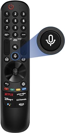 New Replacement LG TV Remote for LG Smart TVs, LG Magic Remote Control MR22GA with LG/Alexa/Google Voice Control. Compatible with All 2018-2022 LG OLED QNED UHD 4K 8K Smart TVs. 1-Year Full Warranty.
