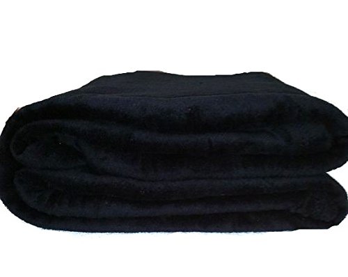Coral Fleece Super Soft Solid Throw Blankets (King, Black)