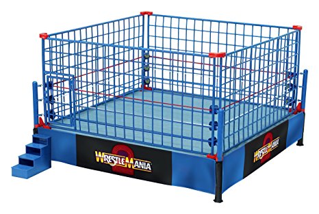 WWE Authentic Scale Ring with Steel Cage Match! (Classic Wrestle Mania version)