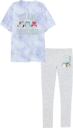 Squishmallows Girl's Short-Sleeve Tee and Leggings 2-Piece Set