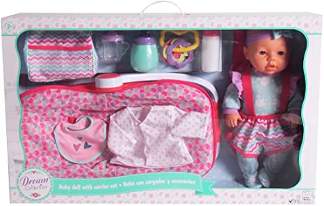 DREAM COLLECTION 16" Baby Doll with Carrier