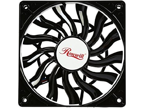 Rosewill Ultra Slim 120mm PWM Case Fan with Long Life Sleeve Bearing Cooling RASF-141213 Black