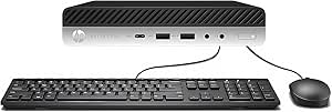 HP EliteDesk 800 G3 Mini High Performance Desktop Intel i7-7700T 2.9GHz, UP to 3.8GHz, 32GB DDR4 RAM, 1TB SSD, WiFi BT Dual Monitor Support, Keyboard & Mouse, Win10 Pro (Renewed)