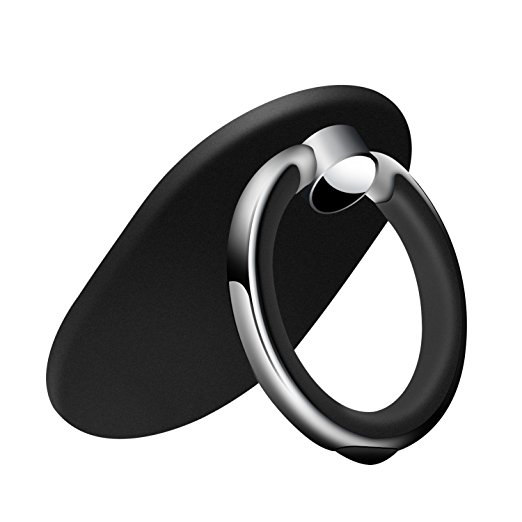 Finger Ring Stand,Choncyn 360 Degree Rotating Smartphone Ring Holder Finger Grip kickstand Universal Cell Phone Ring For Smartphone, Tablets (blk)