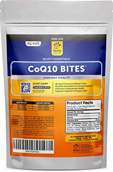 Zesty Paws CoQ10 Chewable Treats for Dogs - Grain Free 30 mg Coenzyme Q10 Dog Supplement - Immune Booster Antioxidants & Heart Health   Natural Cognitive & Energy Support for Canine Pets