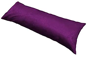 MoonRest Classic Microsuede Body Pillow Pillowcase - Ultra-Soft Plush - Hidden Zipper 20 X 54 Inch - Purple