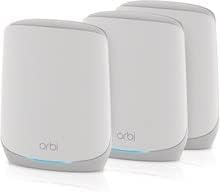 Netgear Orbi RBK763-100NAR AX5400 Tri-band WiFi 6 Mesh System, 5.4Gbps, Router and 2 Satellites (Renewed)