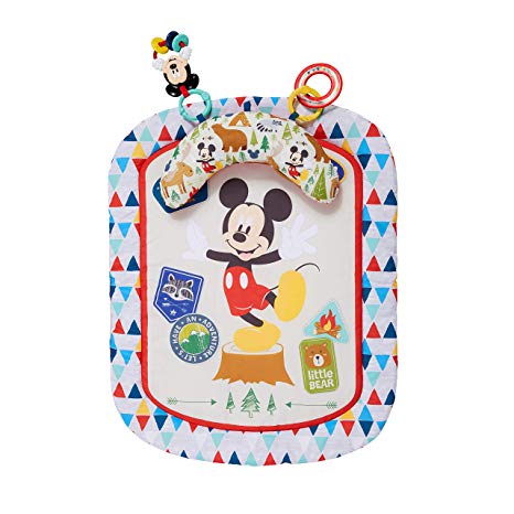 Disney Mickey Mouse Camping with Friends Tummy Time Prop Mat, Ages Newborn