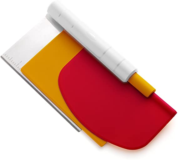 Chef'n 85119 Pastrio Scraper Set, Red/White/Yellow