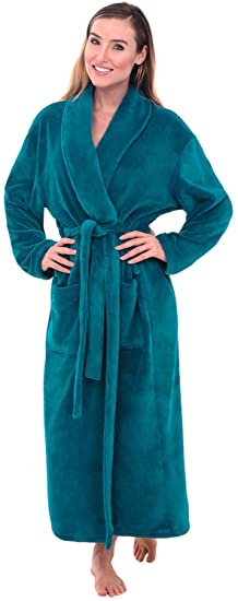 Alexander Del Rossa Women's Warm Fleece Robe, Long Plush Bathrobe