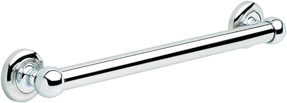 Greenwich 18 in. x 1-1/4 in. Concealed Screw ADA-Compliant Decorative Grab Bar in Chrome