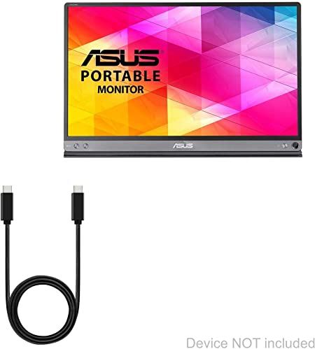Cable for ASUS MB16AHP (Cable by BoxWave) - DirectSync PD Cable (3ft) - USB-C to USB-C (100W), Type C Braided 3ft Charge and Sync Cable for ASUS MB16AHP - Jet Black