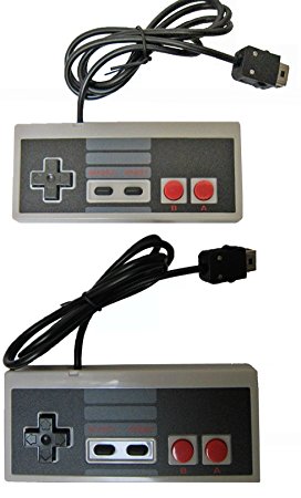 2 PAK CONTROLLER GAMEPAD FOR NINTENDO NES CLASSIC MINI EDITION VIDEO GAME SYSTEM W 6' FOOT FT CABLE CORD