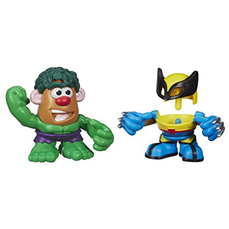 Playskool Mr. Potato Head Marvel Mixable Mashable Heroes as Hulk and Wolverine, 2-Inch