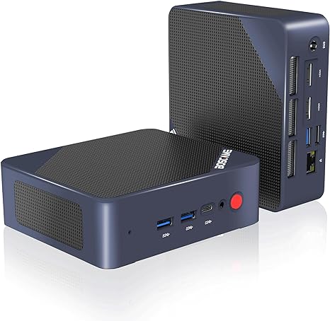 BOSGAME H66 Mini PC| Mini Gaming PC 6600H AMD Ryzen 5 8C/16T & 32GB RAM 512GB NVMe SSD Mini Computers, Wi-Fi6 BT5.2, 4K Triple Display, USB4 8K@60, 2.5G LAN