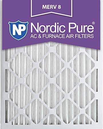 Nordic Pure 14x20x2M8-3 MERV 8 Pleated AC Furnace Air Filter, 14x20x2, Box of 3