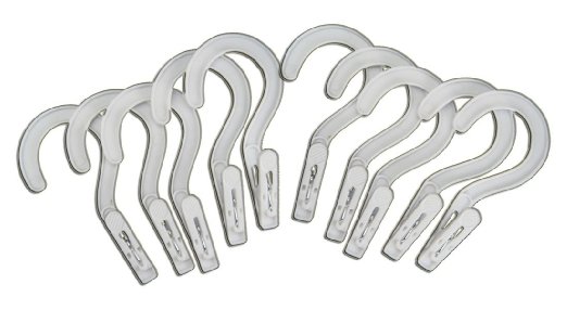 McKay 10 Laundry Clip Hooks, Outdoor Hang Drying Clothing, For Home or Travel - Air Dry, Drip Dry