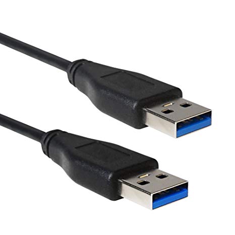 Silicon Power USB3.0 A to A Cable (Type A Male to Male 1 Ft / 30 cm), Exclusively for SP Portable External Hard Drives - Black