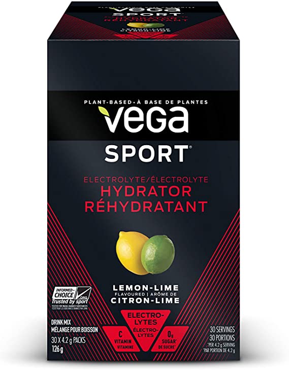 Vega Sport Electrolyte Hydrator Lemon Lime (30 Count, 0.15oz) - Keto-Friendly, Gluten Free, Non Dairy, Vegan, Sugar Free, Non GMO (Packaging May Vary)