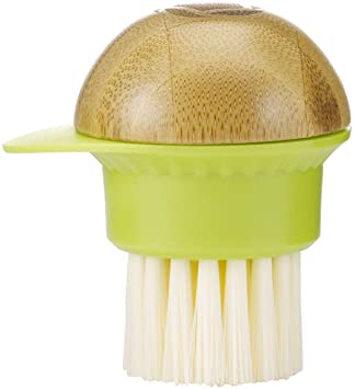 Full Circle FC18143G 2 in 1 Mushroom Cleaning Brush The Fun Guy, One Size, Green