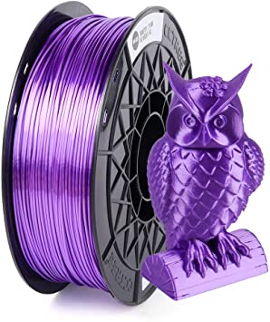 CCTREE Shiny Silk Purple PLA 1.75mm 3D Printing Filament for Creality CR-10 V2,CR-10S, Ender 3 Pro,Ender 5 Pro,S5,1kg Spool (2.2lbs)