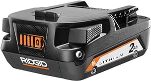 RIDGID 18 Volt 2.0 Ah Lithium-Ion Battery 2X More runtime