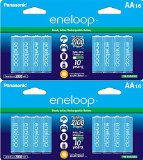 Newest version Panasonic Eneloop 4th generation 32 Pack AA NiMH Pre-Charged Rechargeable Batteries -PLUS BATTERY HOLDER- Rechargeable 2100 times